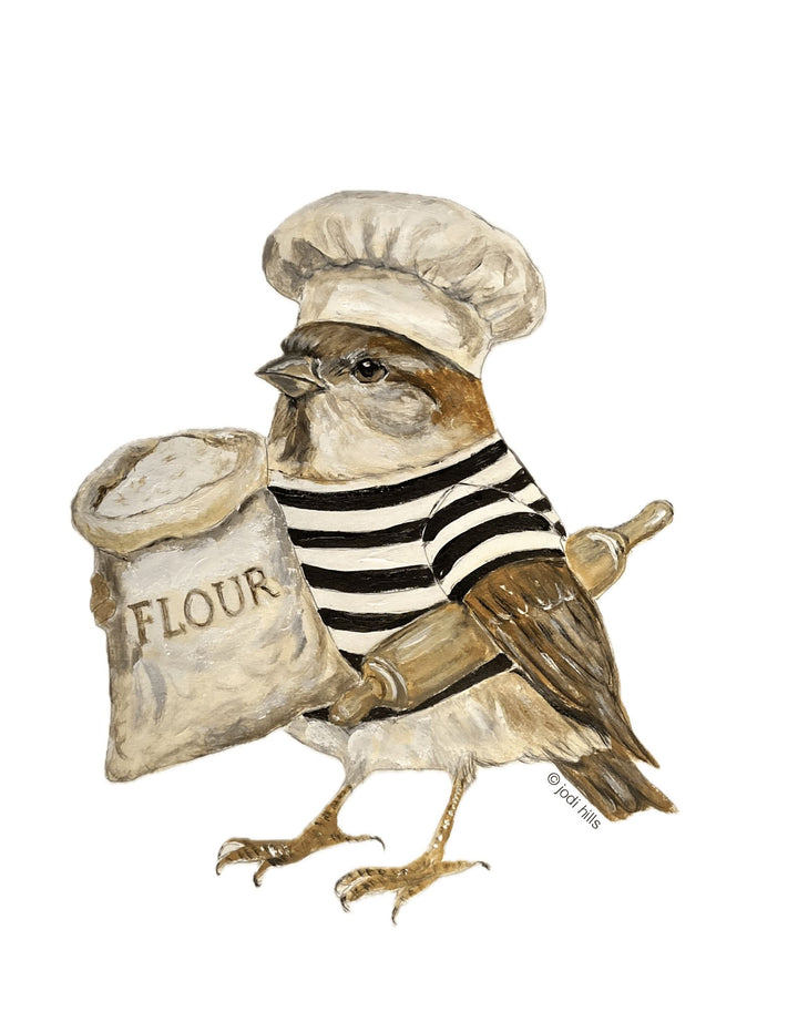 baker bird sticker