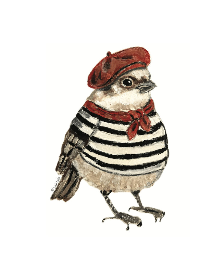 red beret bird sticker