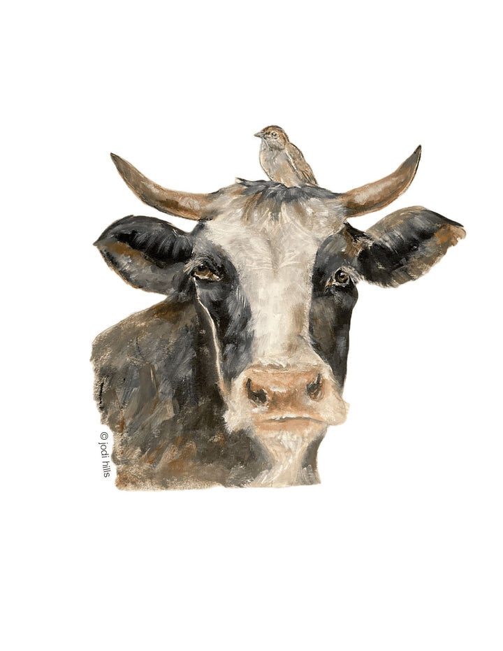 cow bird sticker
