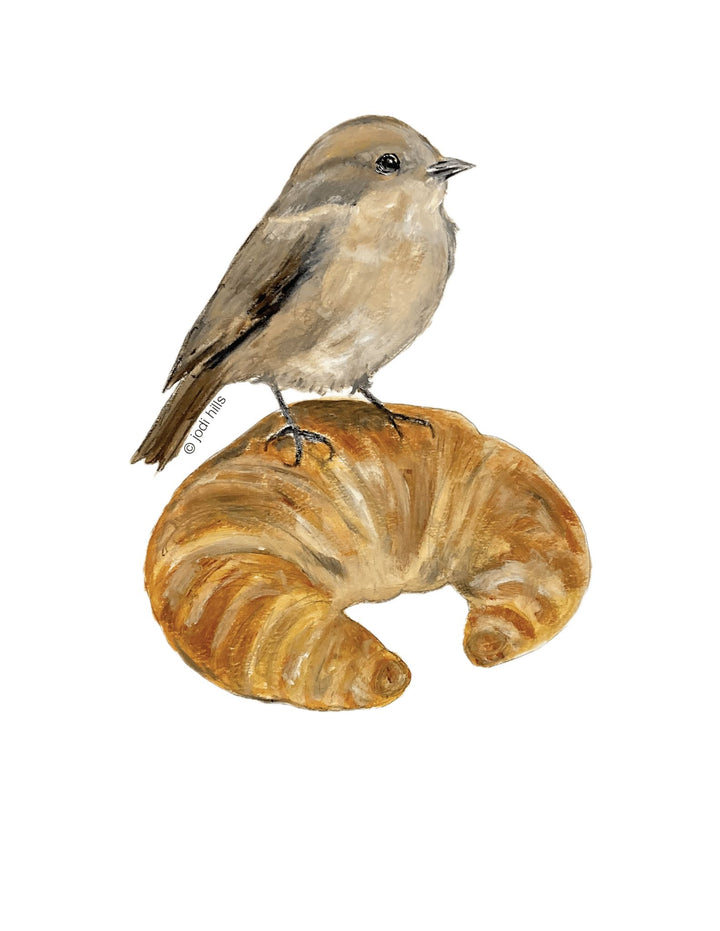 croissant bird sticker