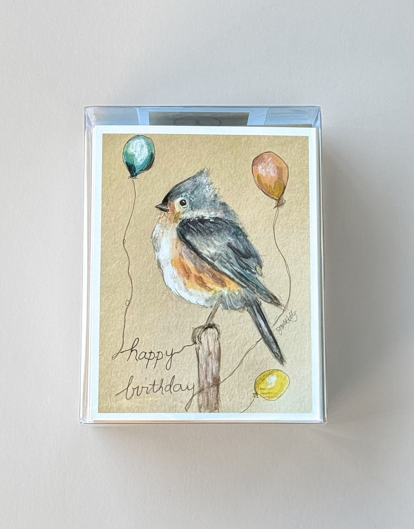 birthday birds greeting card boxed set