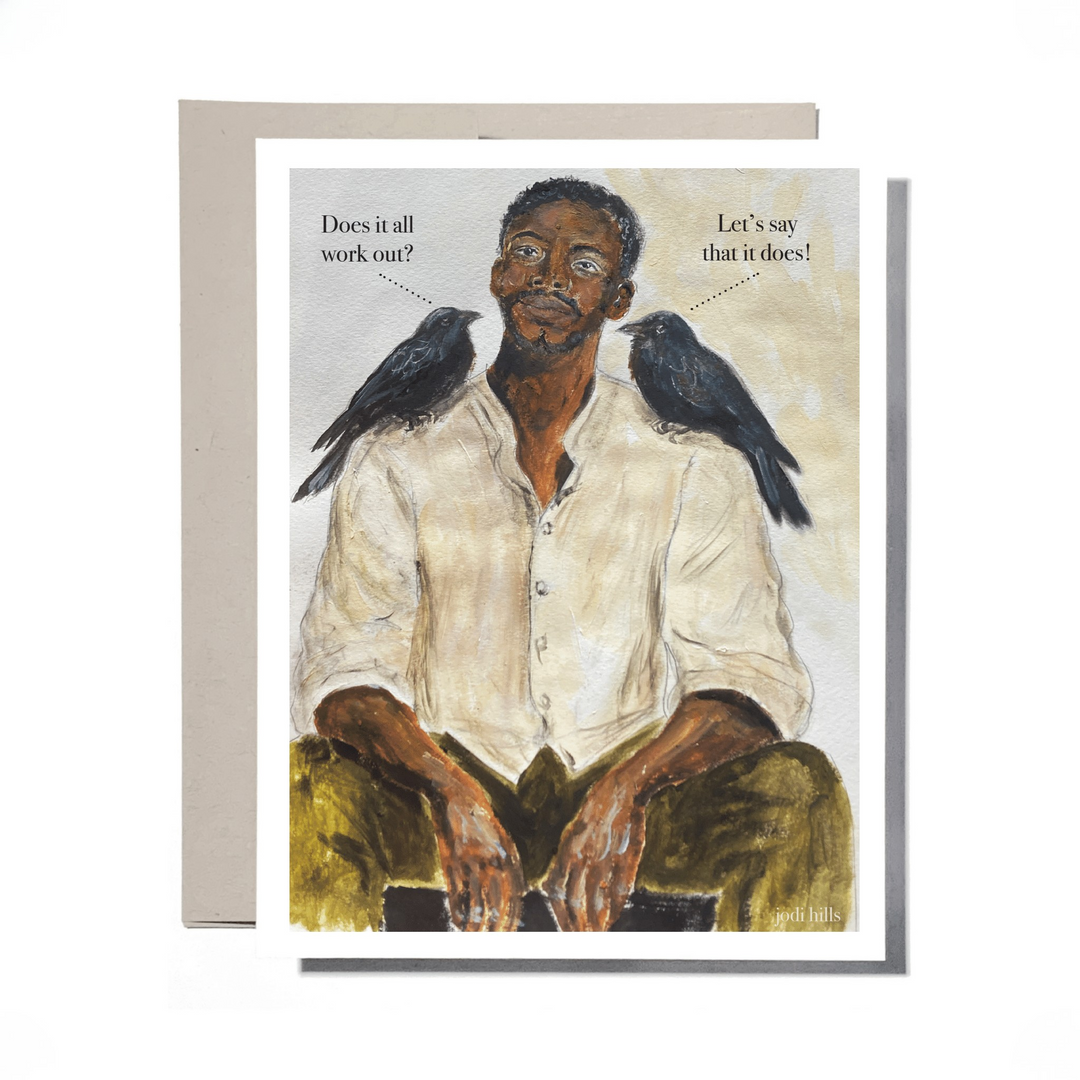 man and crows