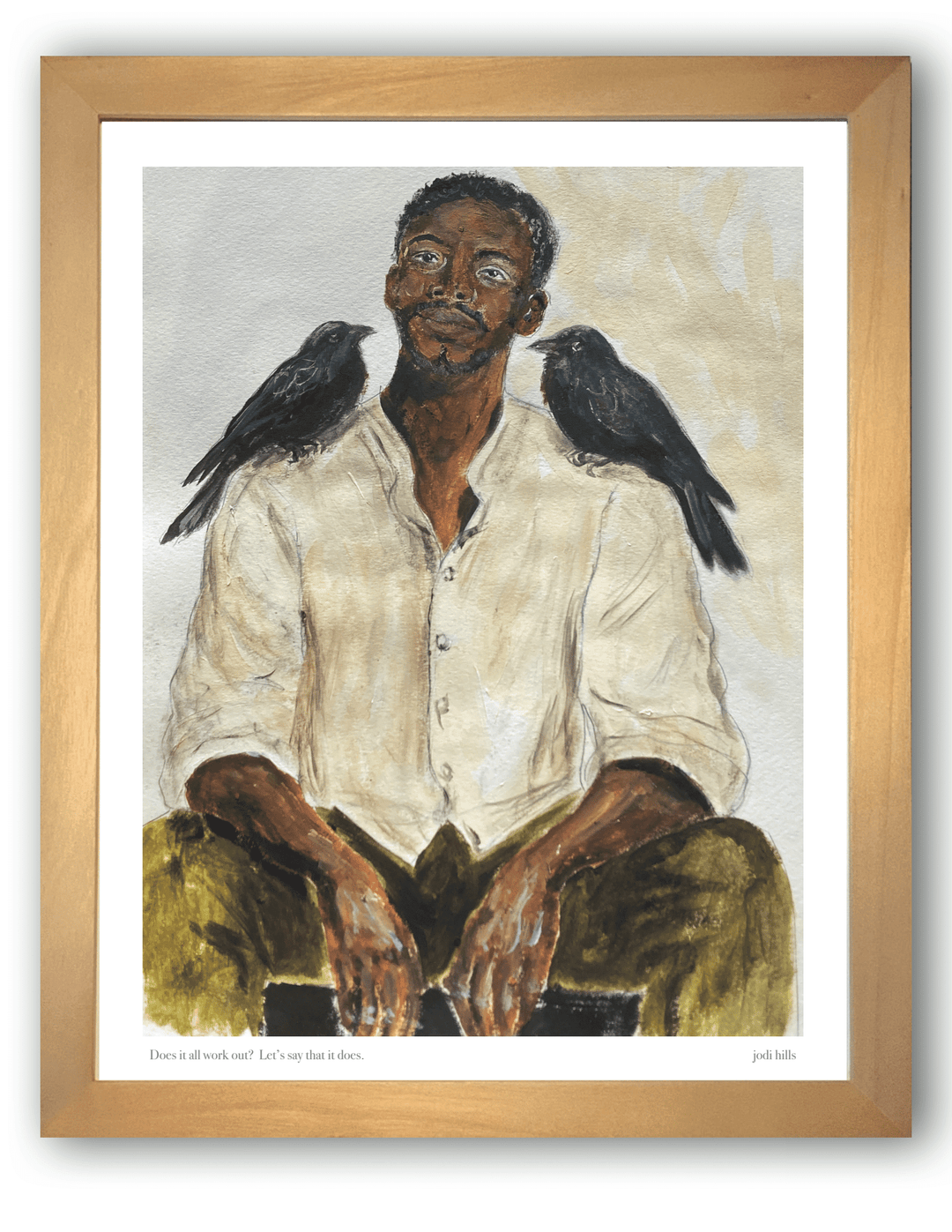 man and crows