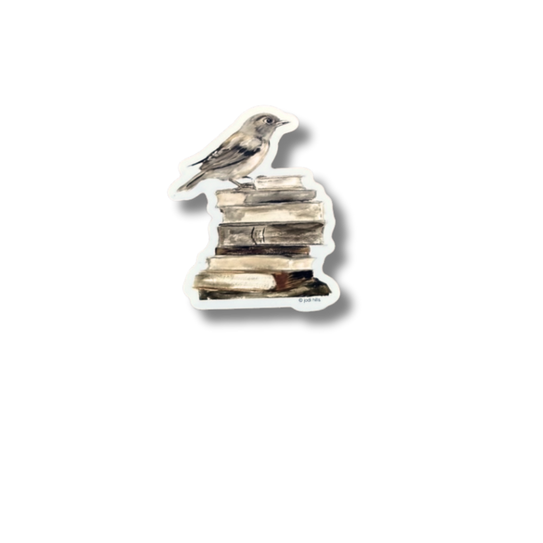 book stack bird