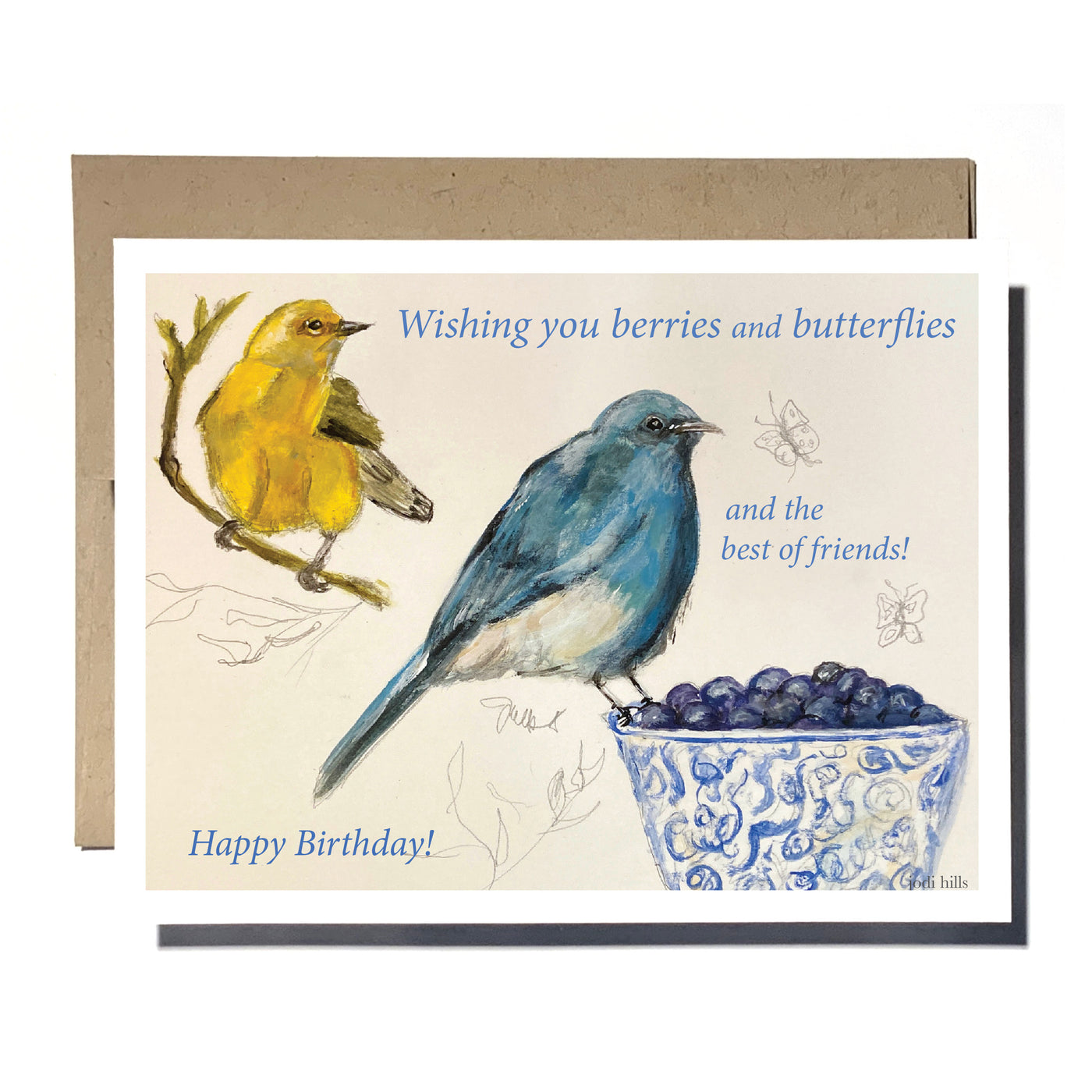 happy birthday berries and butterflies