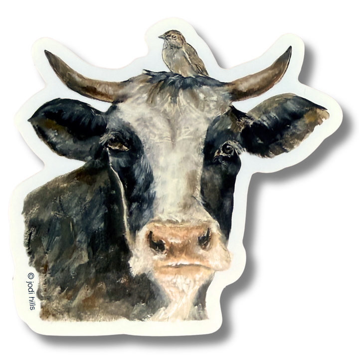 cow bird sticker
