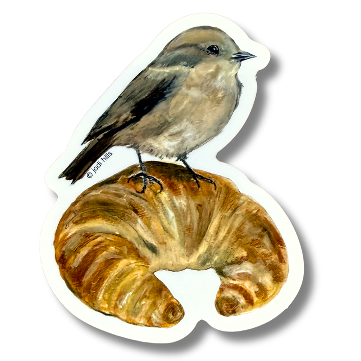 croissant bird sticker