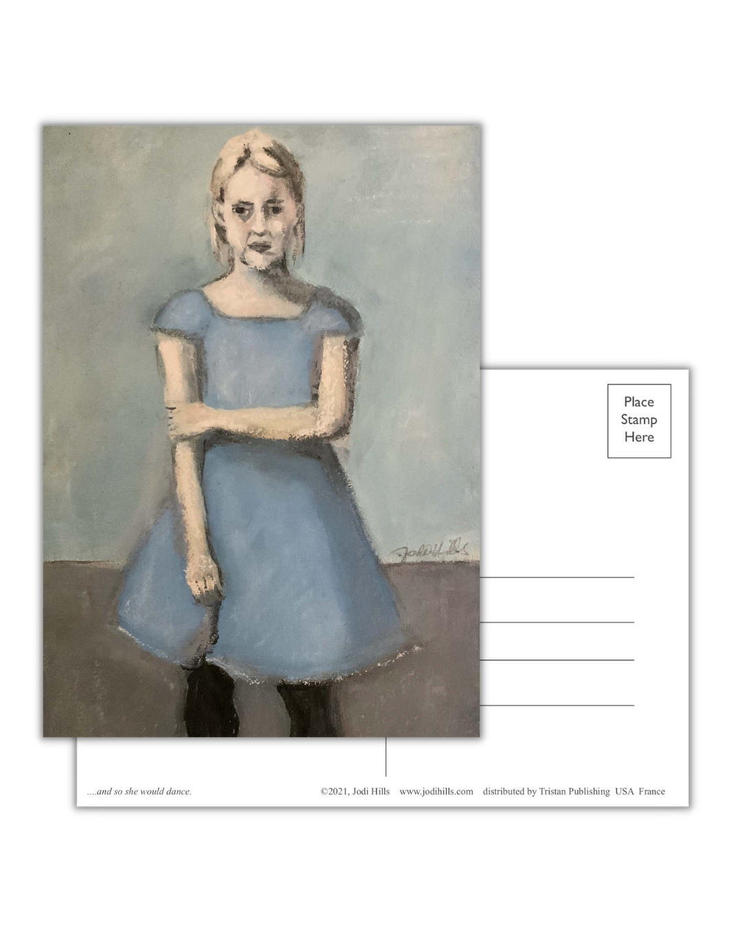 blue postcard collection