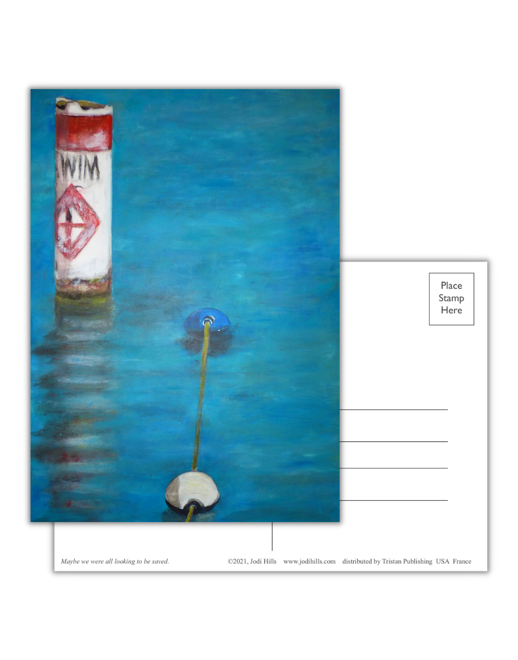 blue postcard collection