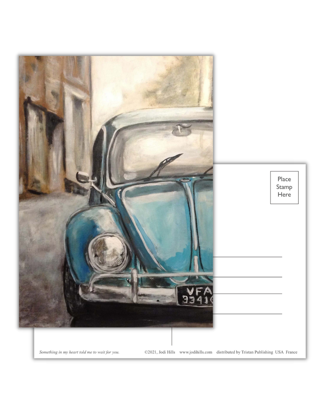 blue postcard collection