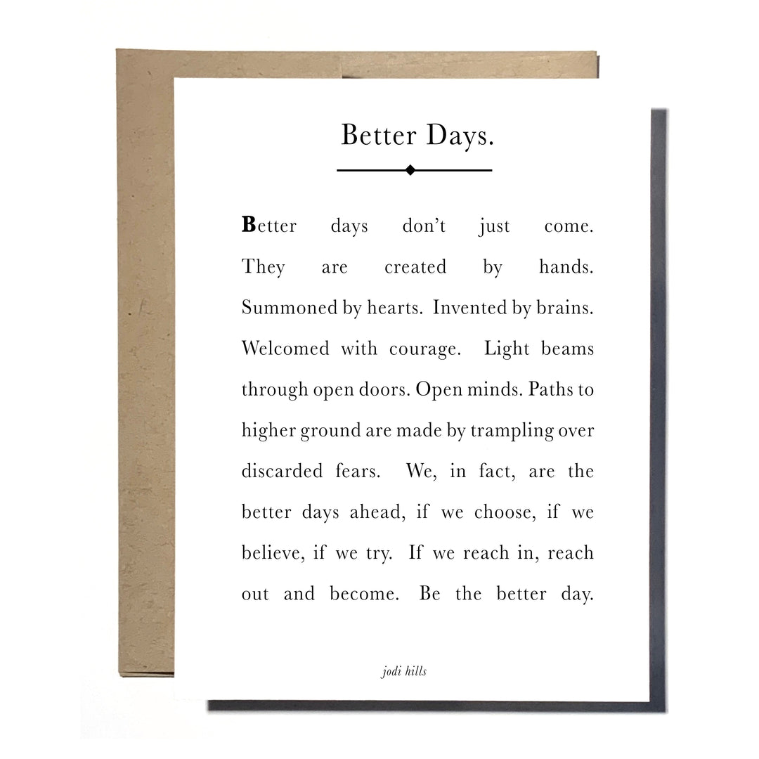 better days