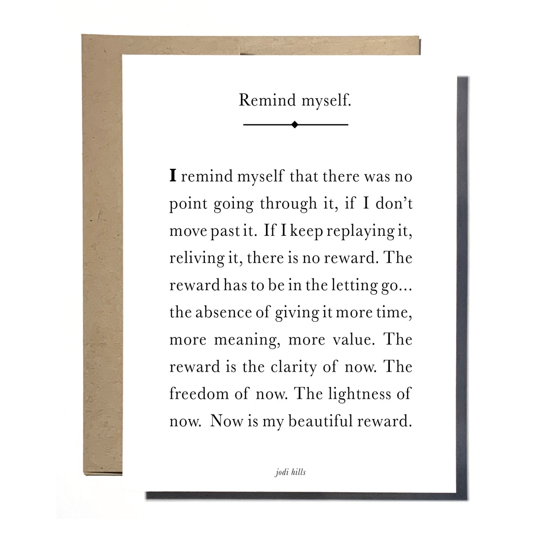 remind myself