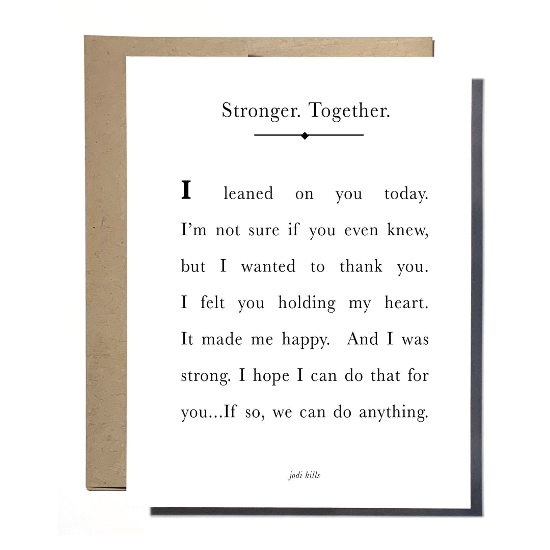 stronger together