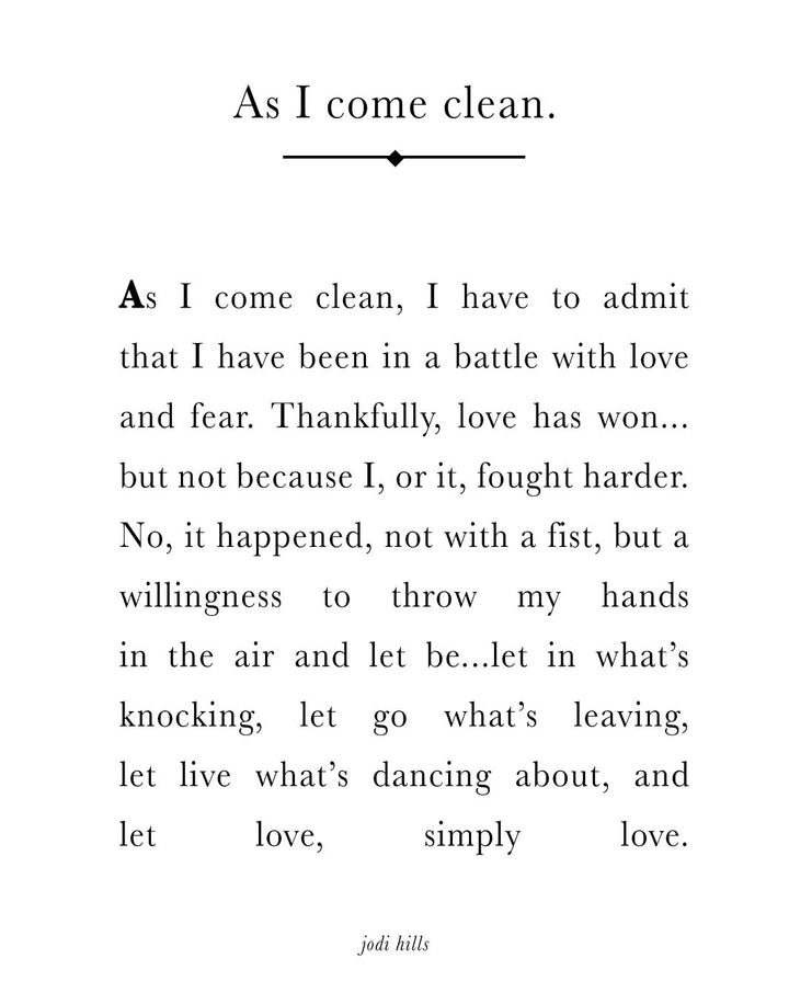 as i come clean