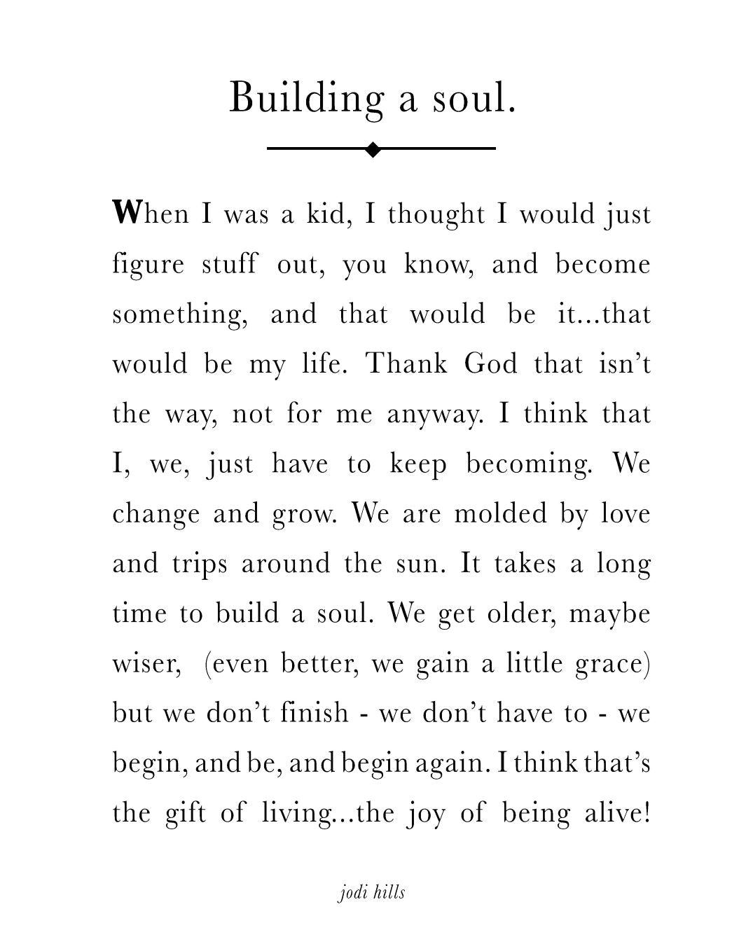 building a soul