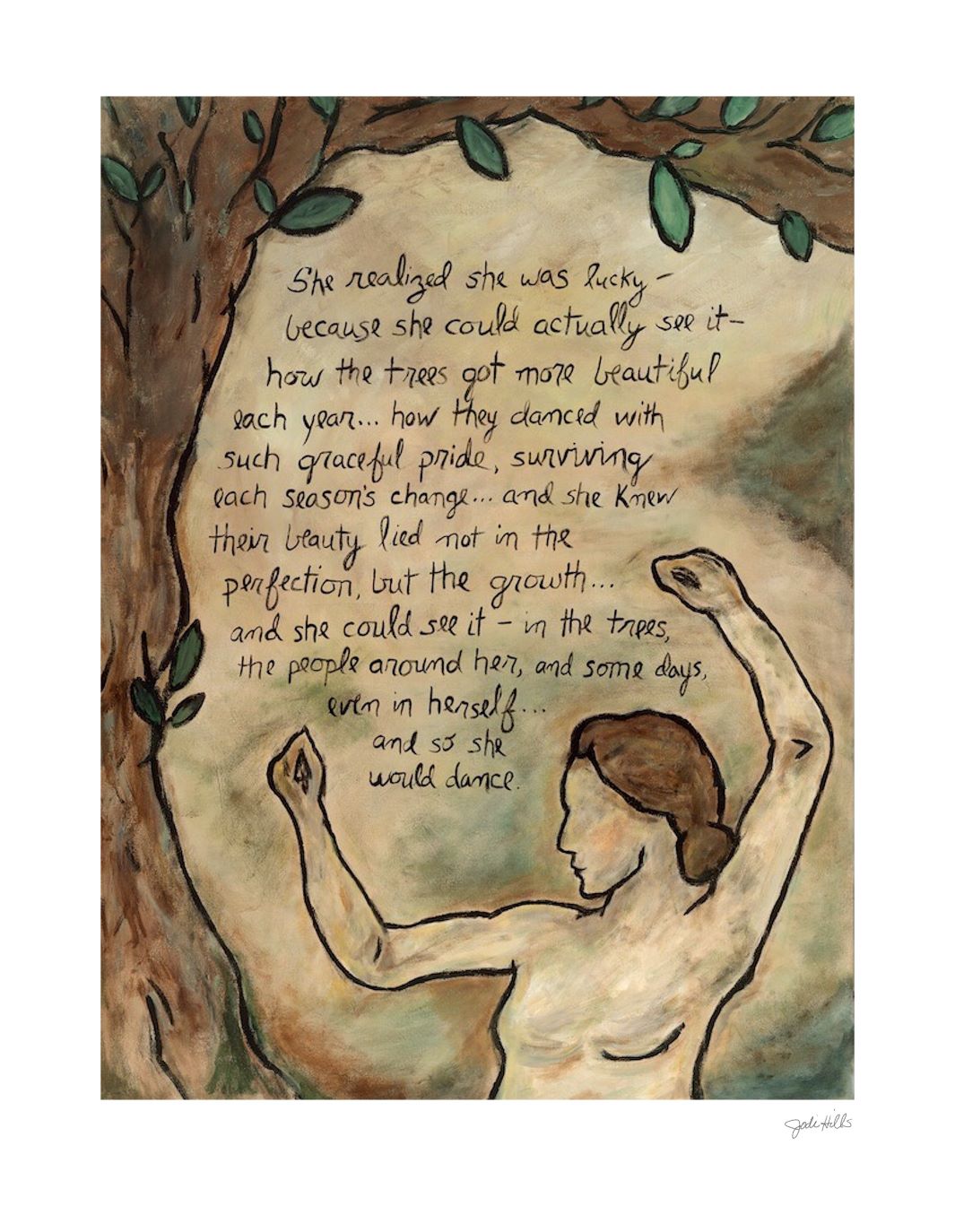 dance woman tree