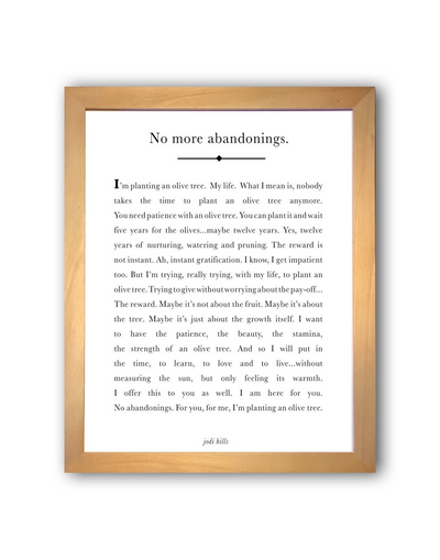 no more abandonings