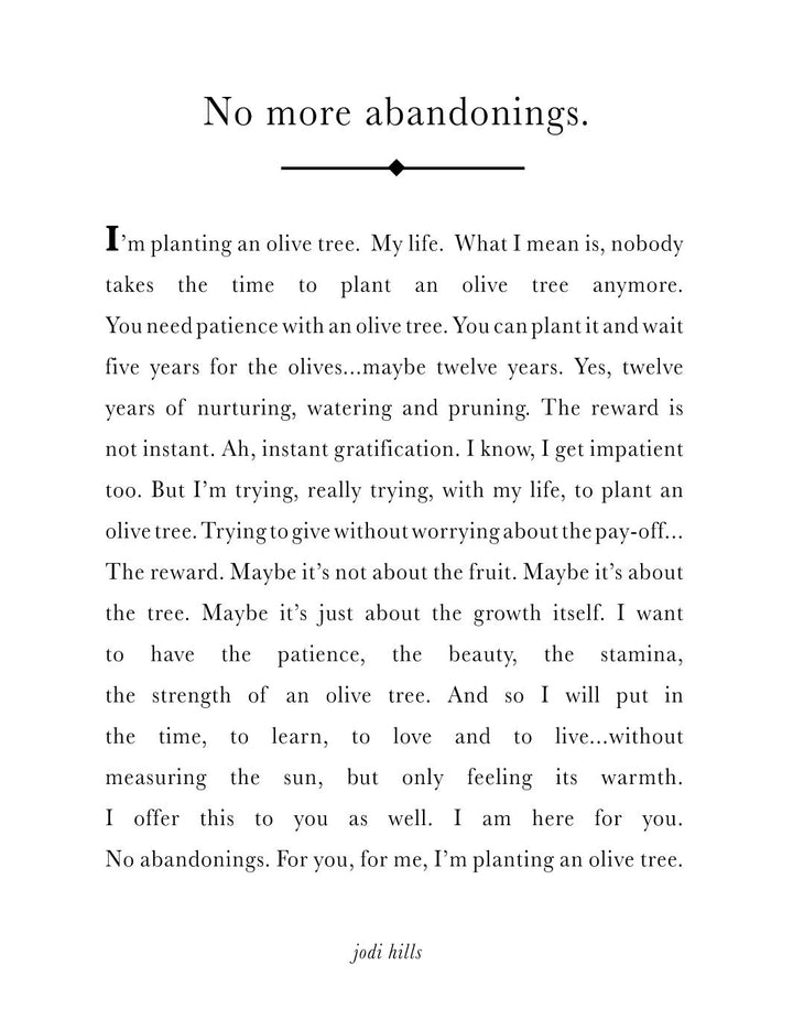no more abandonings