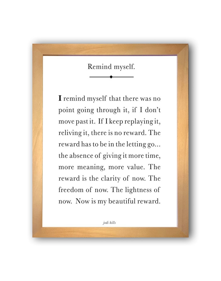remind myself
