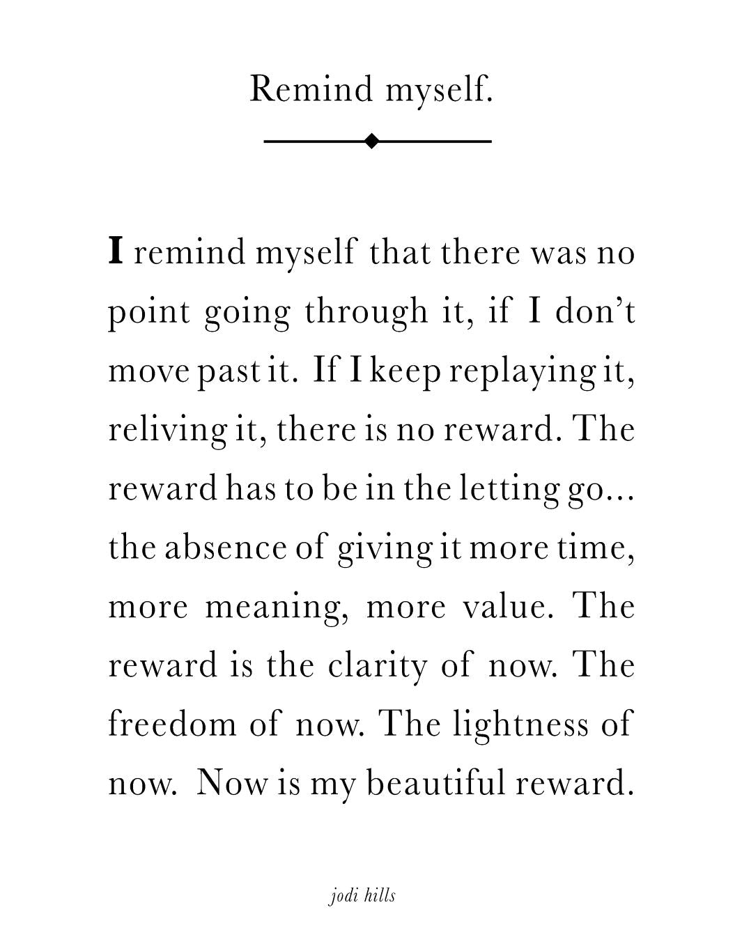 remind myself