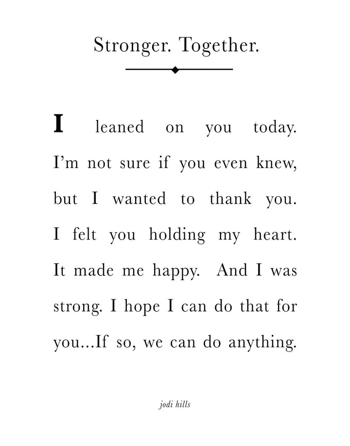 stronger together