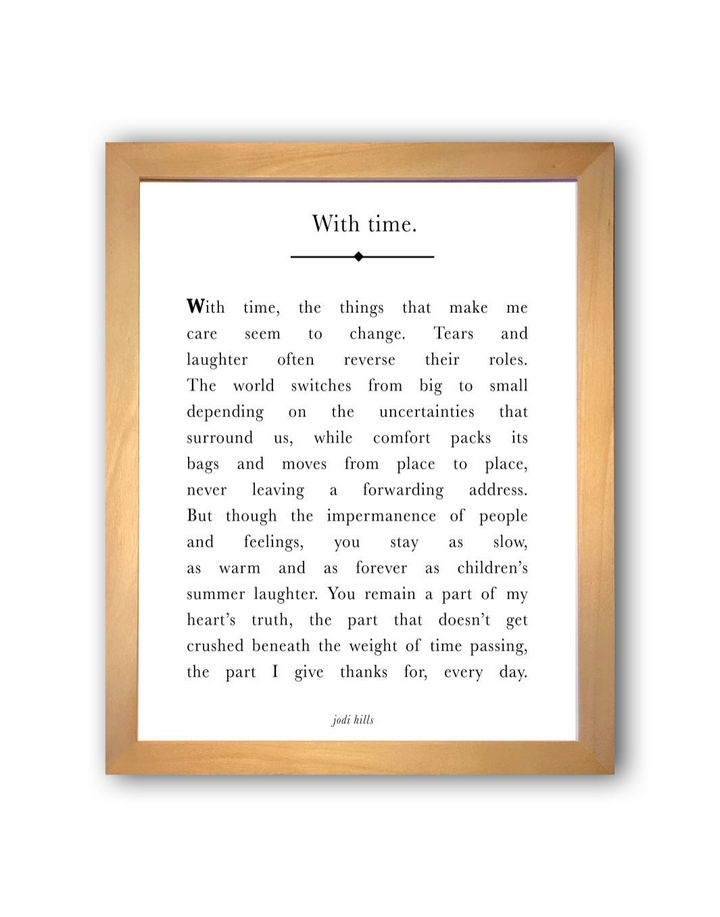 with time