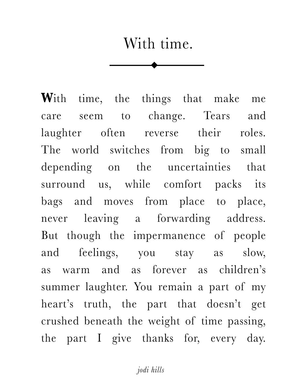 with time