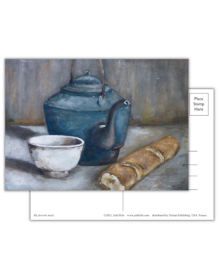 blue postcard collection