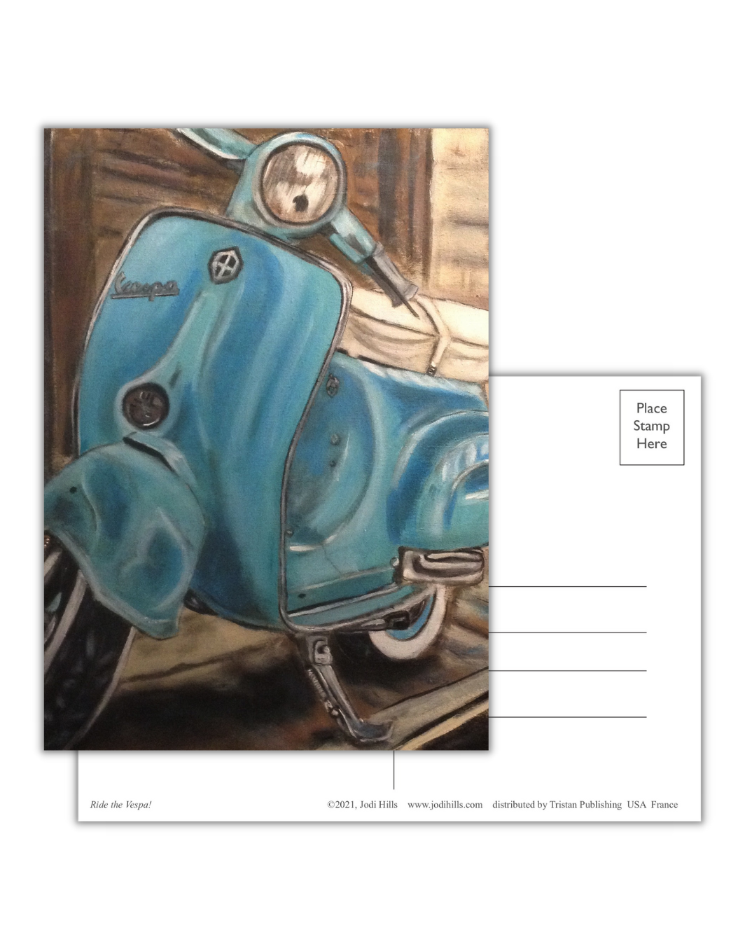 blue postcard collection