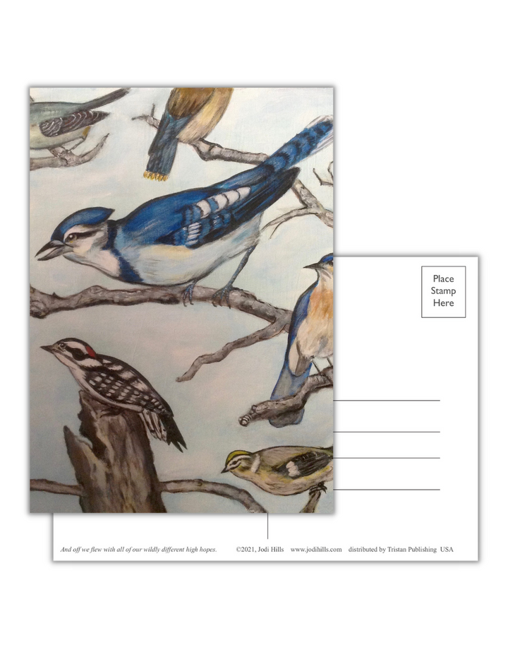 blue postcard collection