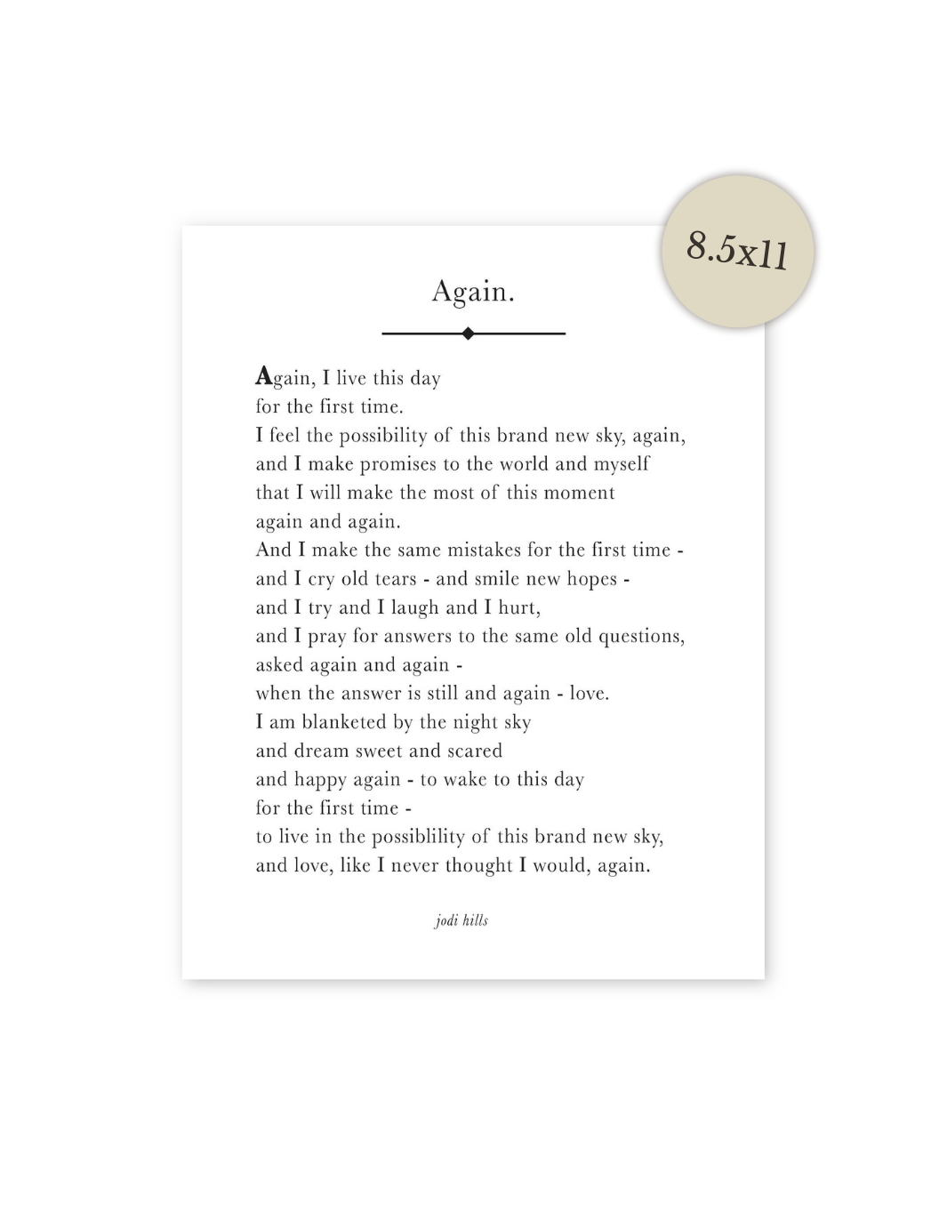 again - printable
