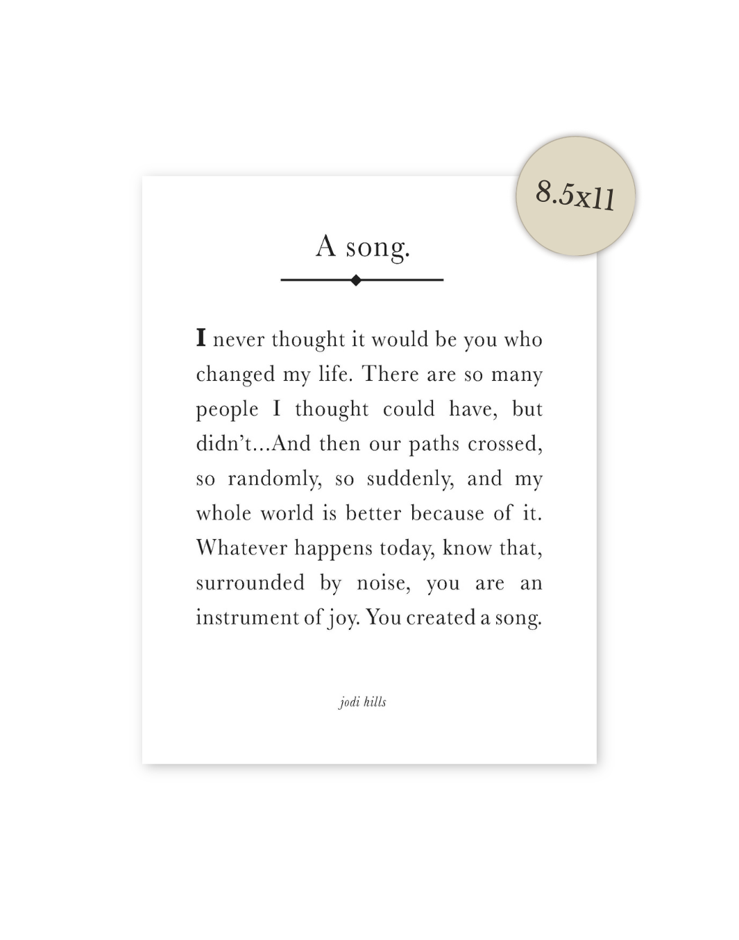 a song - printable