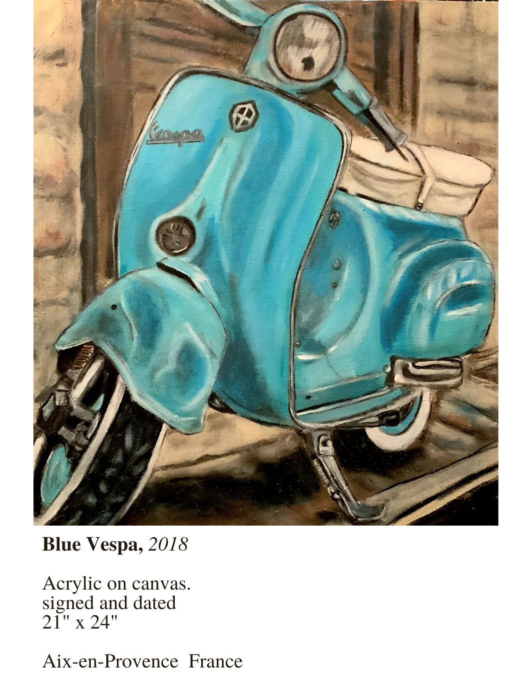 Blue Vespa