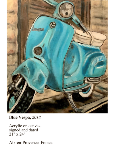 Blue Vespa