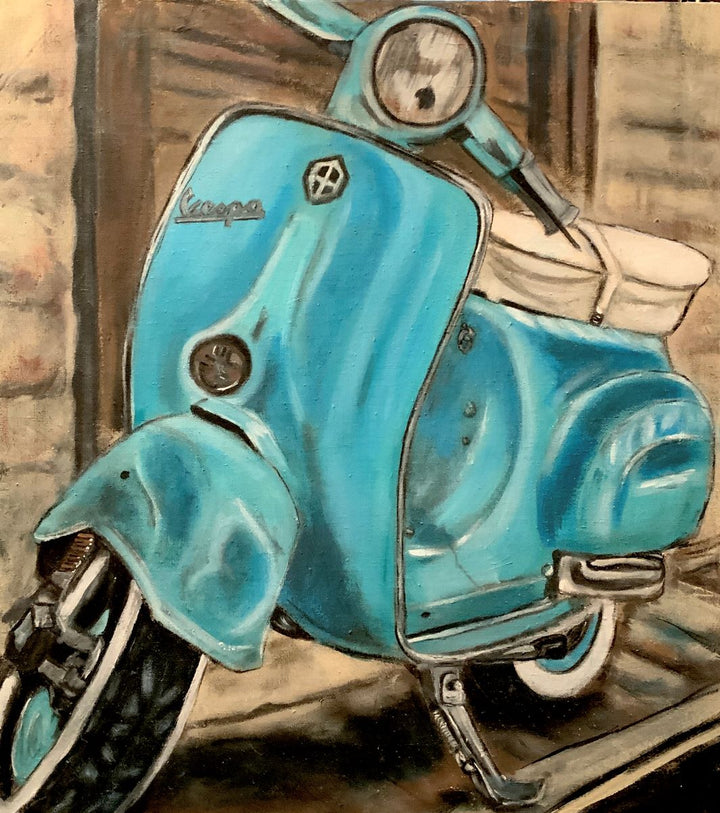 Blue Vespa
