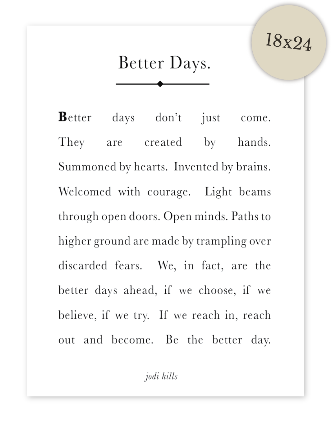 better days - printable