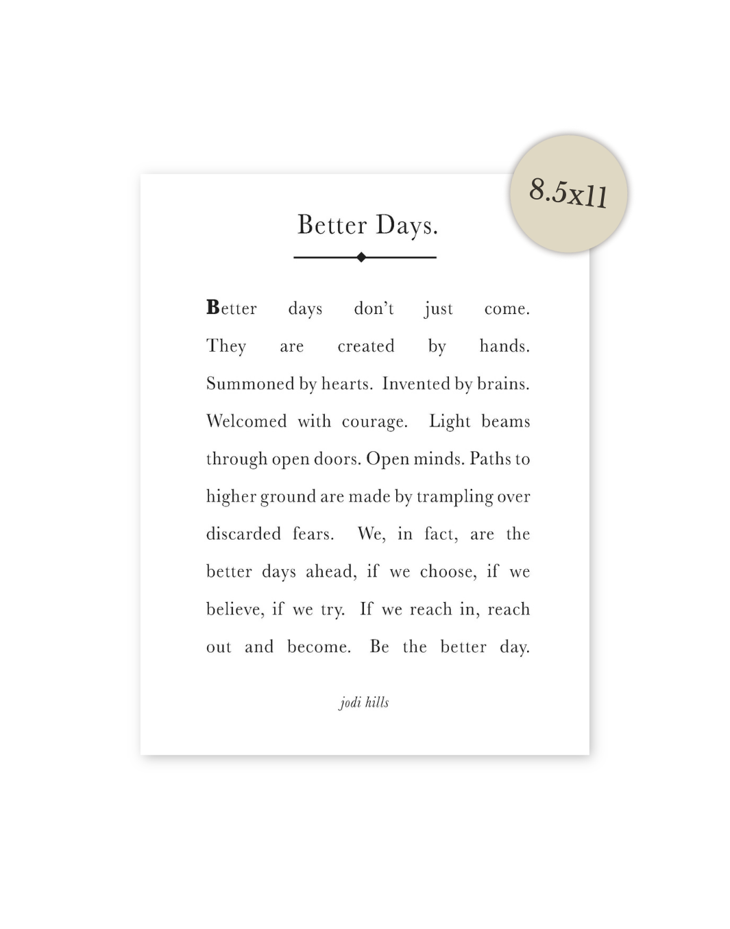 better days - printable