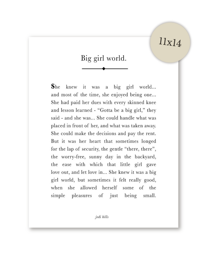 big girl world - printable