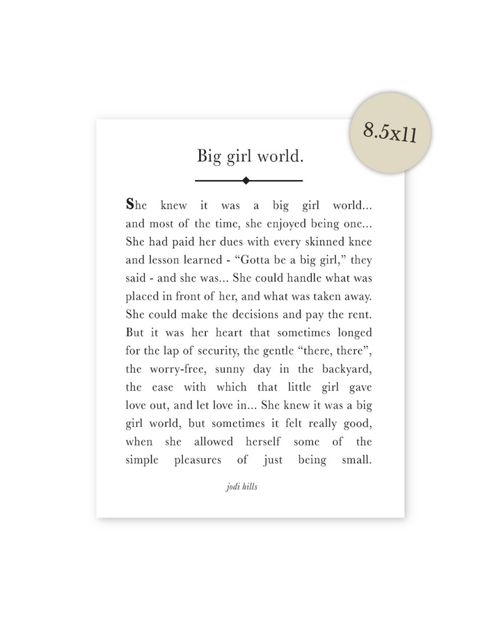 big girl world - printable