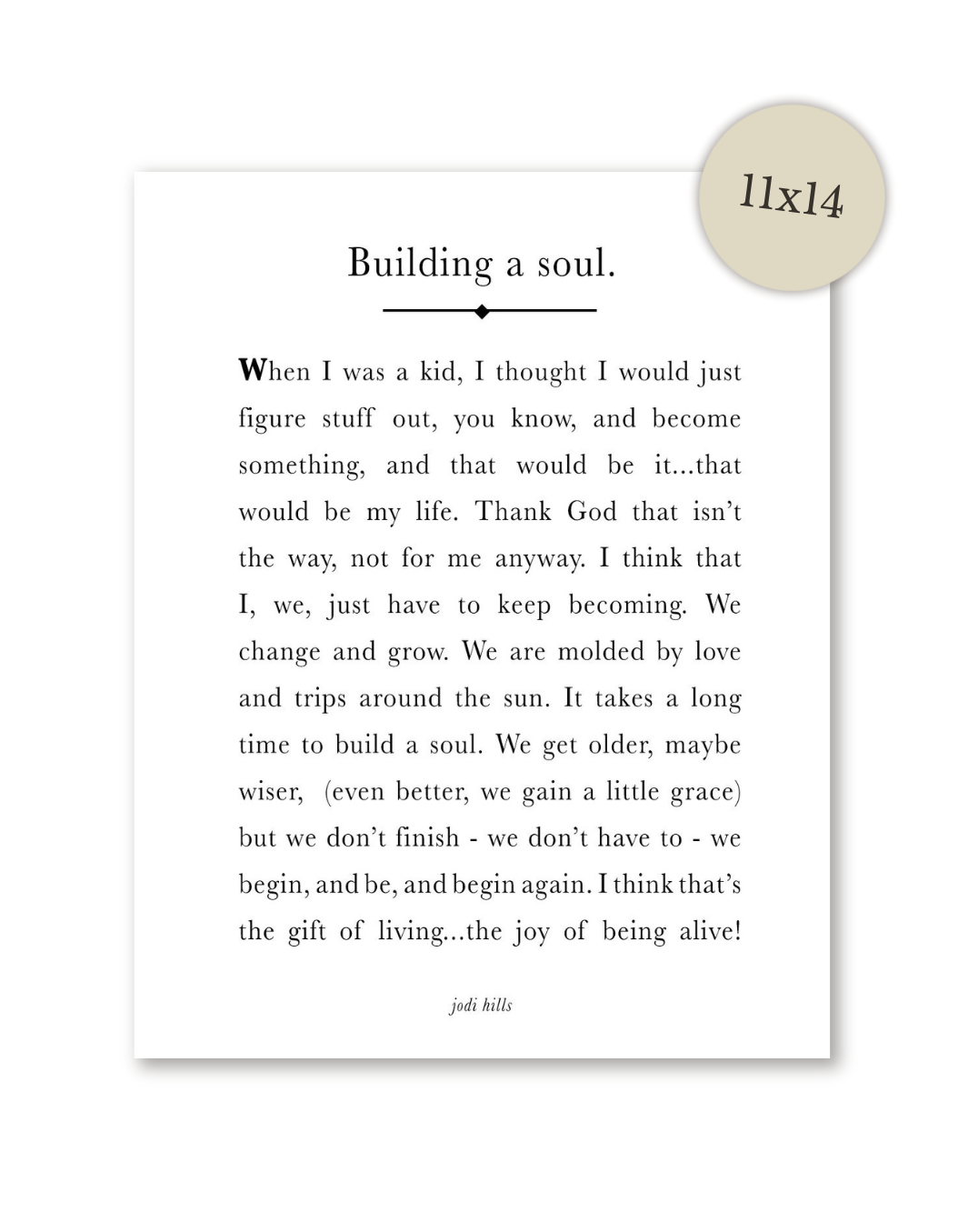 building a soul - printable