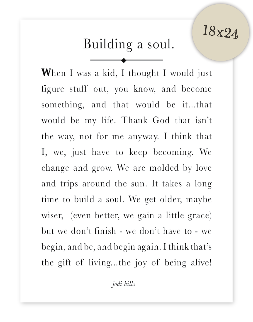 building a soul - printable