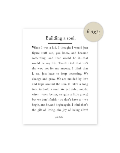 building a soul - printable