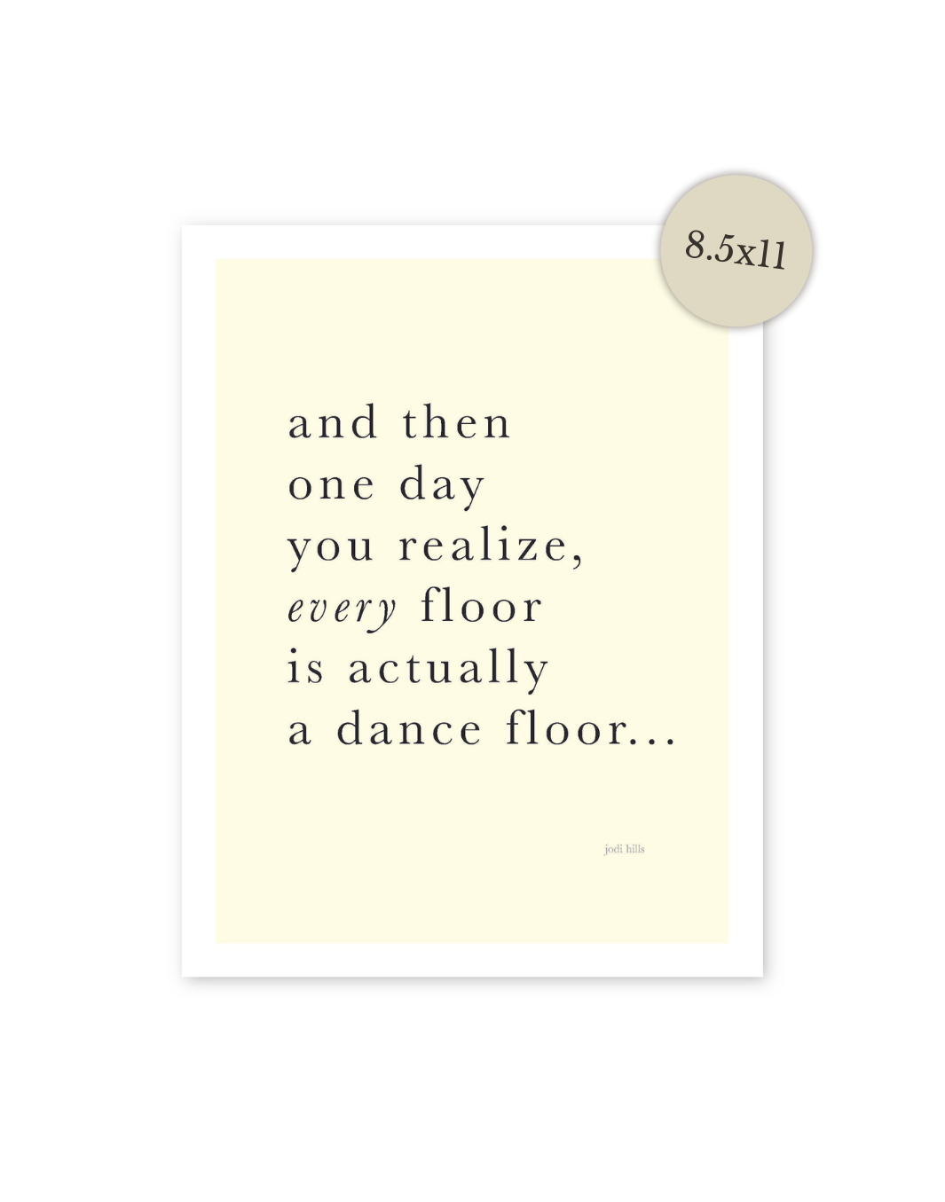 dance floor - printable