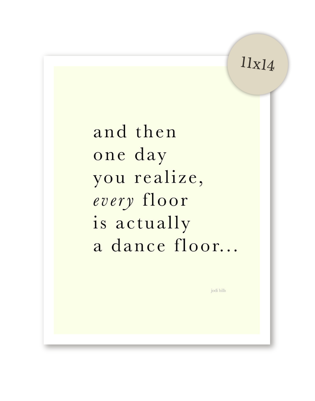dance floor - printable
