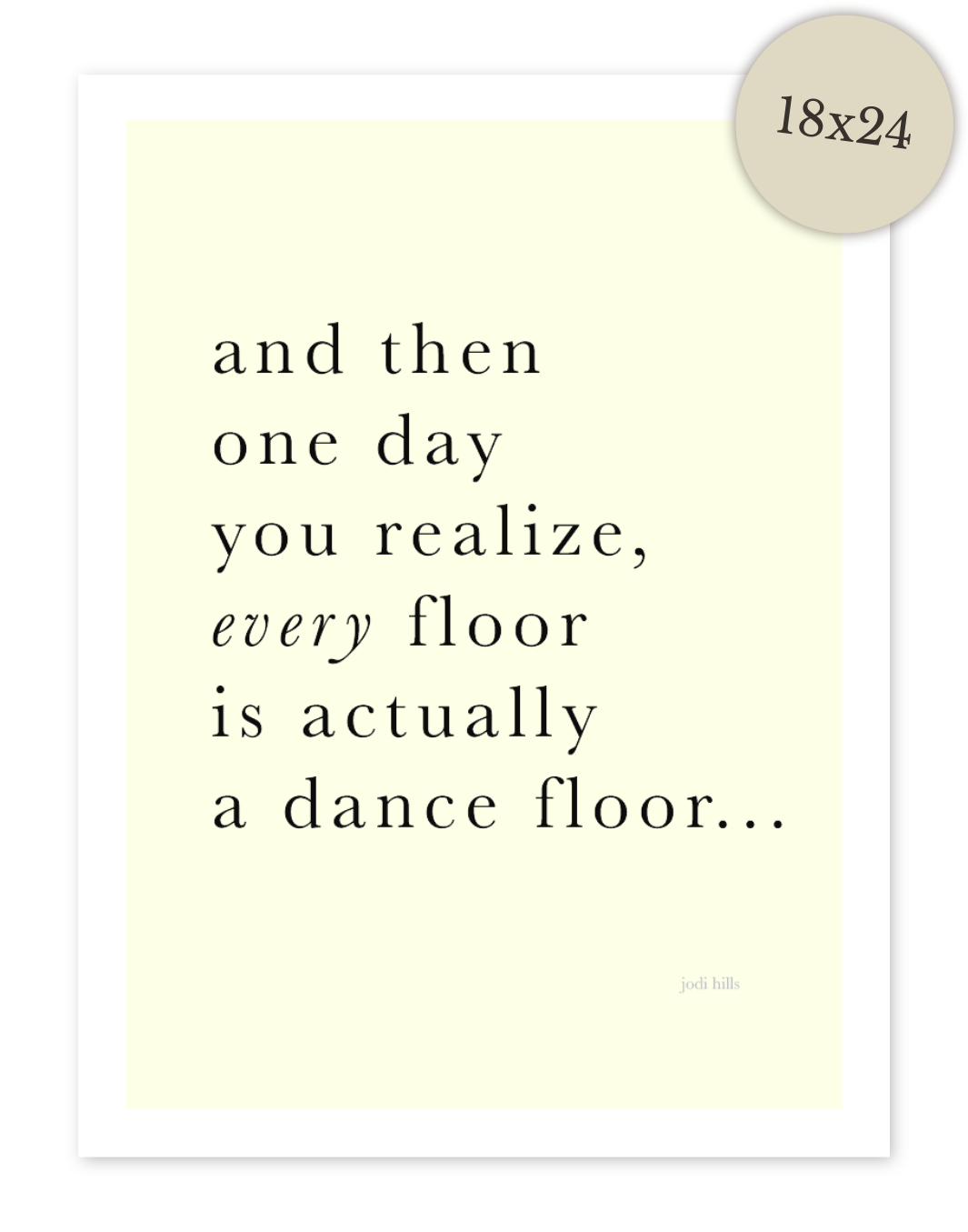 dance floor - printable