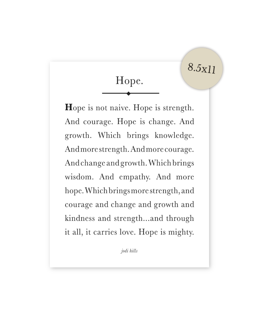 hope - printable
