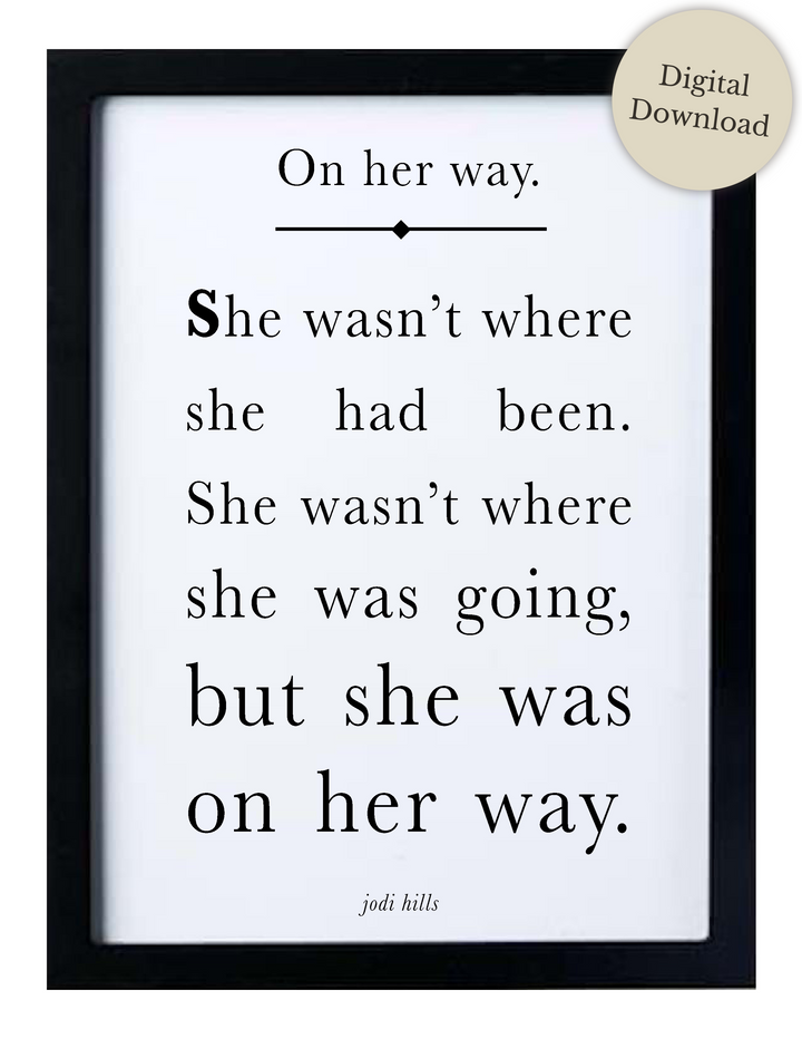 on her way short - printable