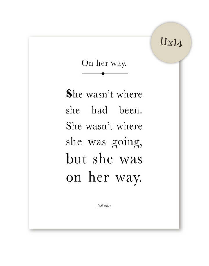 on her way short - printable