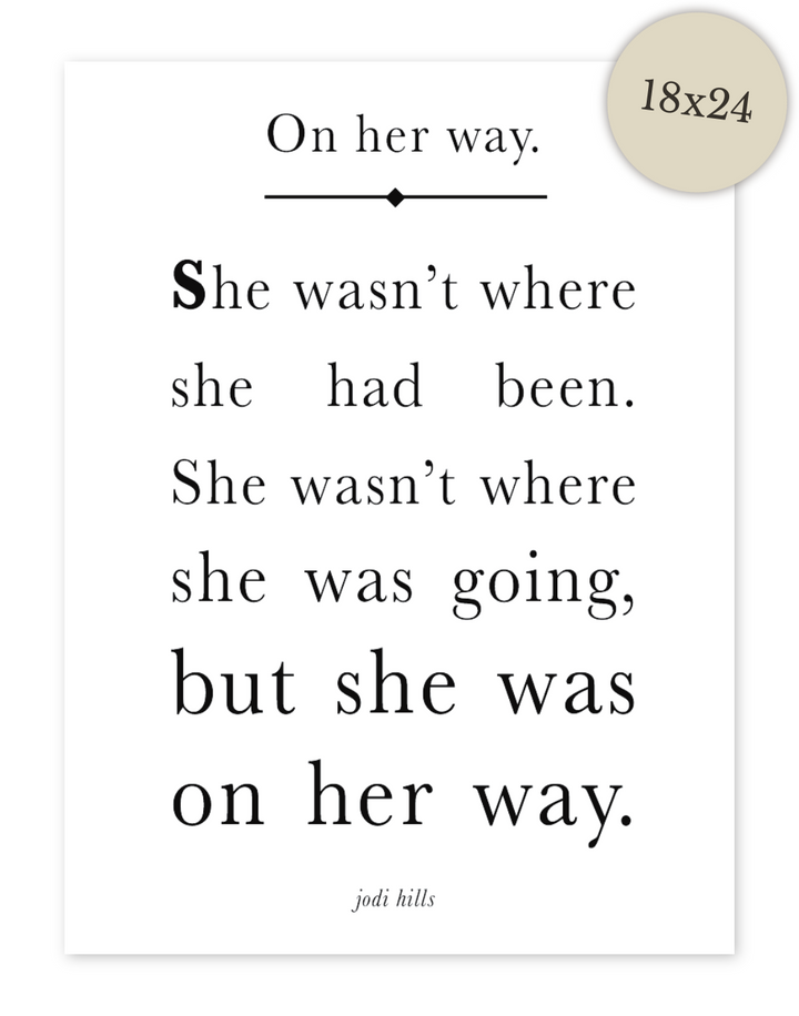 on her way short - printable