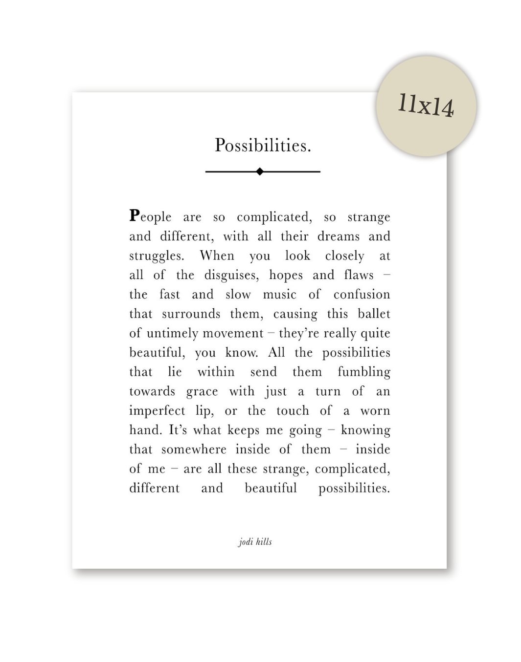 possibilities - printable
